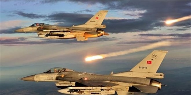 TSK'dan Irak'n kuzeyindeki terr hedeflerine hava harekat