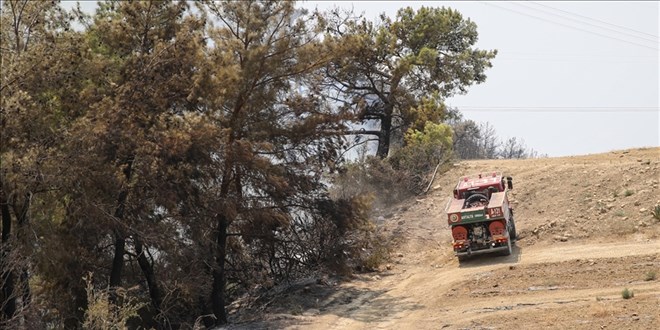 Manavgat'ta rüzgarın etkisiyle çalışmalar güçlükle ilerliyor