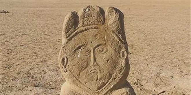 Kazakistan'da eski Trk dnemine ait ta heykel bulundu