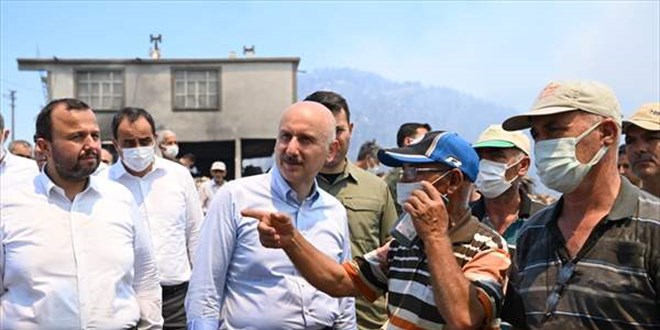 Ulaştırma Bakanlığı, tüm imkanlarını yangın bölgelerine seferber etti