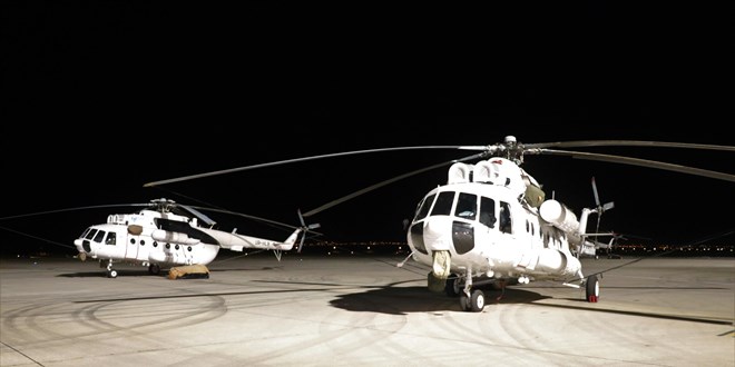 Isparta'da helikopterler hava karardnda da grev yapacak