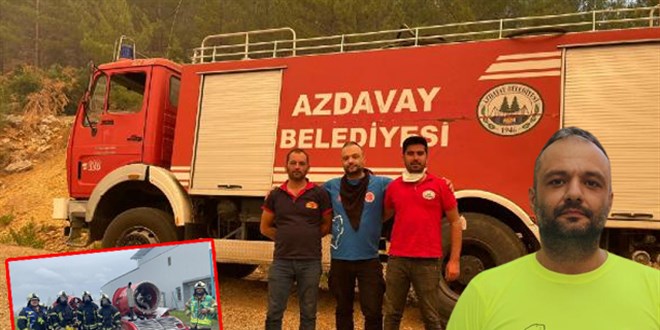 Gurbetçi itfaiyeci, bavulunu kapıp afet bölgesine geldi