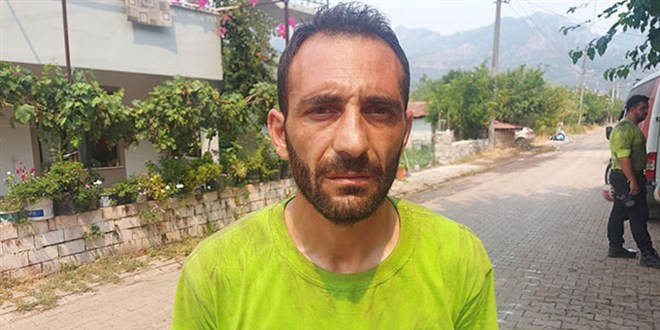 Babasını toprağa verdi, orman yangını için Marmaris'e koştu