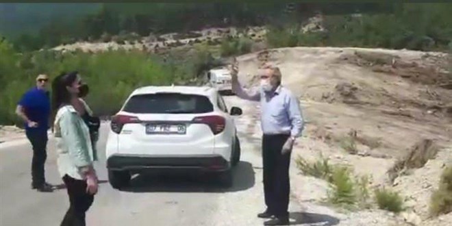 Yangın bölgesinde görev yapan kadın muhabire milletvekilinden tepki