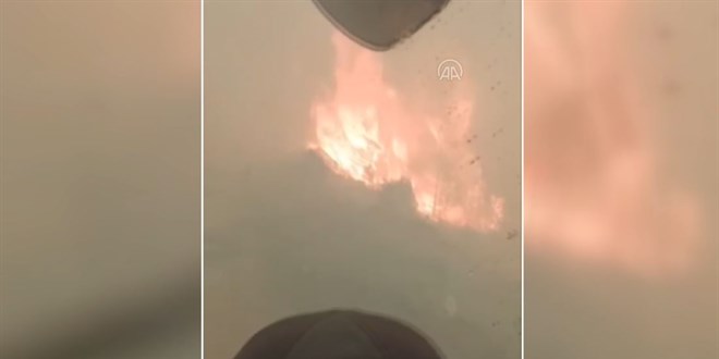 İtfaiyecilerin alevlerin arasında kalması kameralara yansıdı