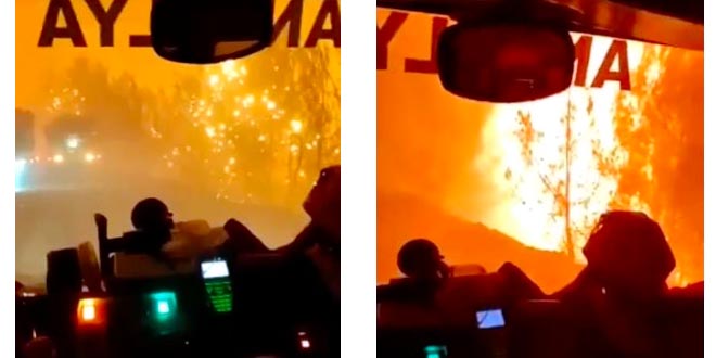 Yangına müdahale eden ekipler ölümle burun buruna geldi