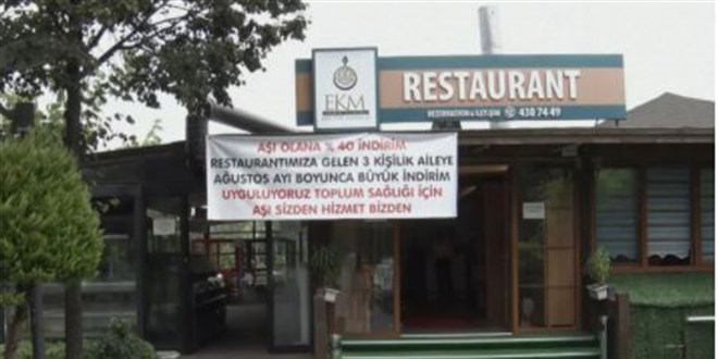İstanbul Esenler'de aşı olanlara restoranda yüzde 40 indirim