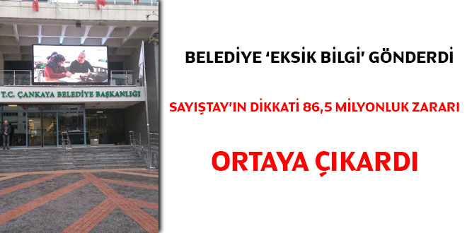 Belediye 'eksik bilgi' gönderdi! Sayıştay'ın dikkati 86.5 milyonluk zararı ortaya çıkardı...