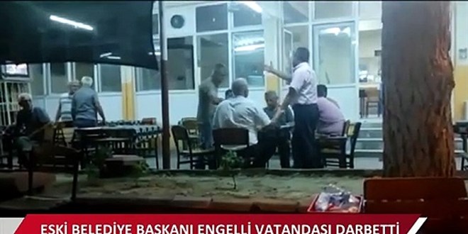 Eski belediye başkanı ve kuzeni, engelli vatandaşı darbetti