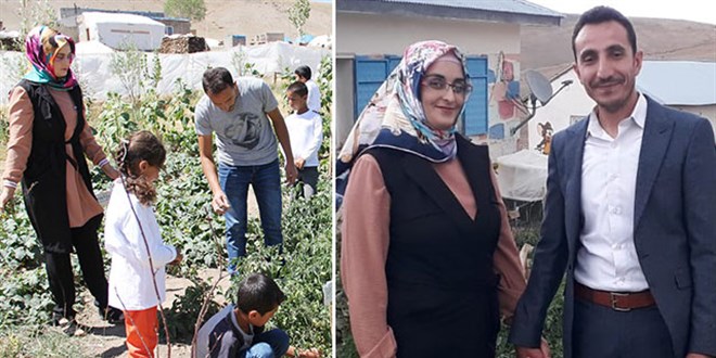 Köyde harikalar yaratan 'çalı kuşu' öğretmen çift