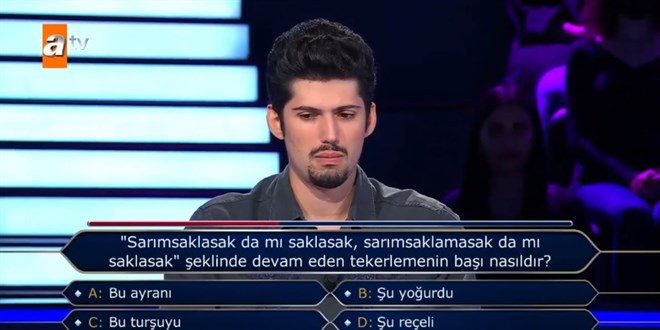 Kim Milyoner Olmak İster'de zorlayan soru!