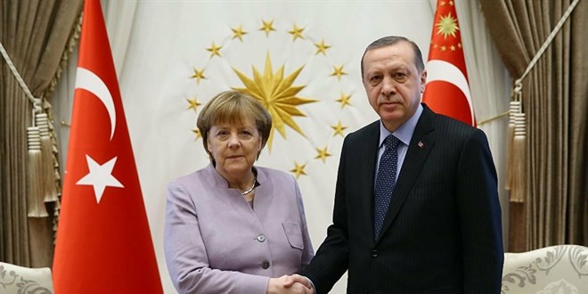 Cumhurbaşkanı Erdoğan, Merkel ile görüştü
