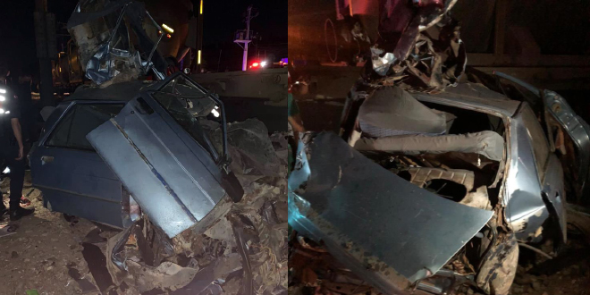 Tren hemzemin geçide giren otomobili biçti: 2 ölü