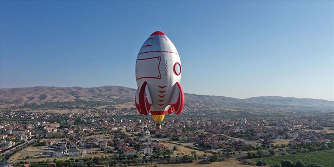 Nevşehir'de üretilen 'roket balon'un test uçuşu yapıldı