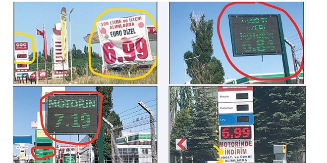 Akaryakıt istasyonunda tabela oyununa inceleme
