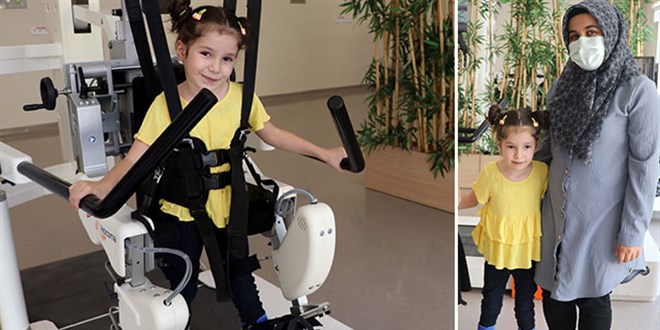 6 yaşındaki Leman, robotik yürüme cihazıyla hayata tutundu