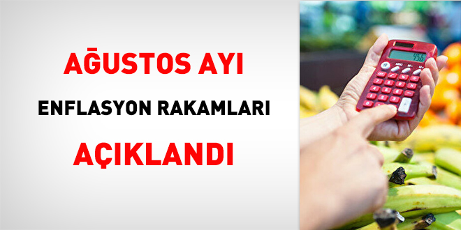 Ağustos ayı enflasyon rakamları açıklandı