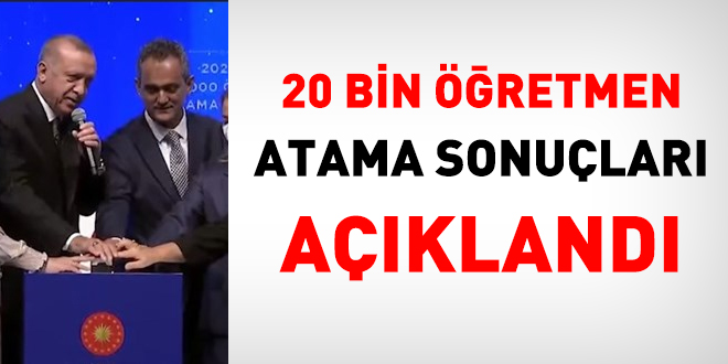 20 bin öğretmen atama sonuçları yayımlandı