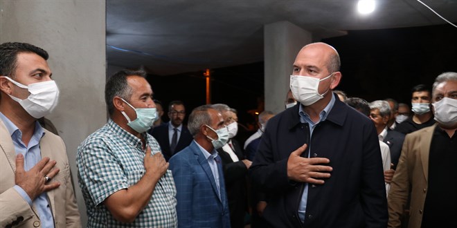 Soylu, Miraç Miroğlu'nun ailesine taziye ziyaretinde bulundu