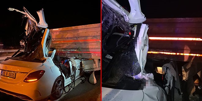 TIR'a çarpan otomobildeki üç kardeşten biri polis 2'si öldü, 1'i ağır yaralandı