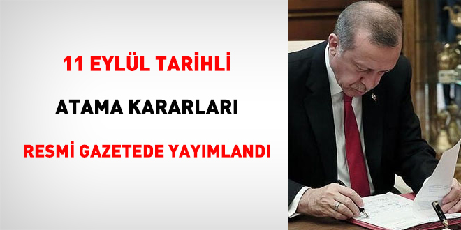 Atama kararları yayımlandı