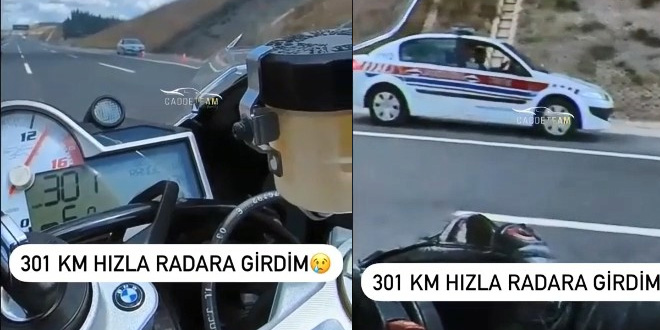 301 km hızla radara yakalanınca bin 339 TL ceza yedi