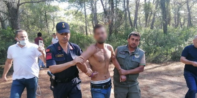 Ormanı yakarken suçüstü yakalanan zanlı tutuklandı
