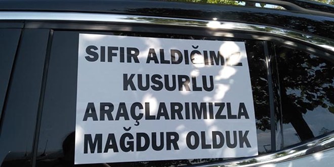 Ayıplı olduğunu iddia ettikleri araçlarıyla konvoy oluşturdular