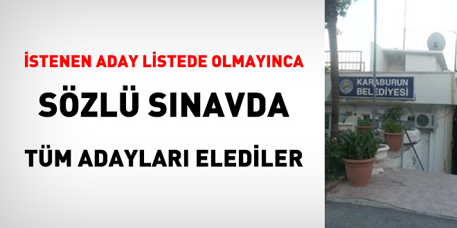 stenen aday listede olmaynca, mlakatta tm adaylar elediler