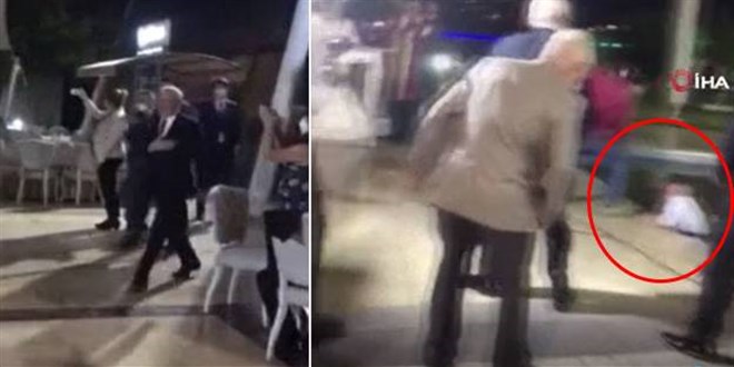 Kılıçdaroğlu'nu görüntülemek isteyen kameraman havuza düştü