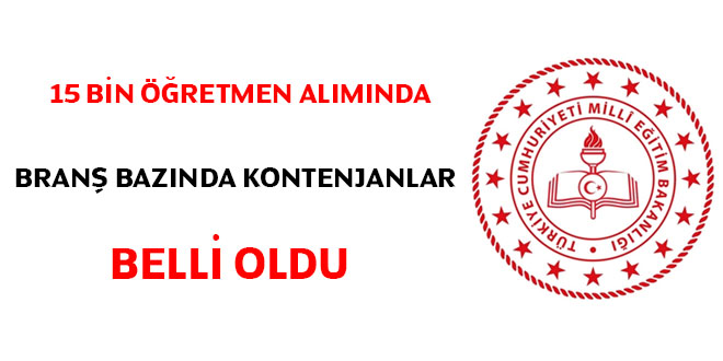 15 bin öğretmen alımında branş bazından kontenjanlar belli oldu