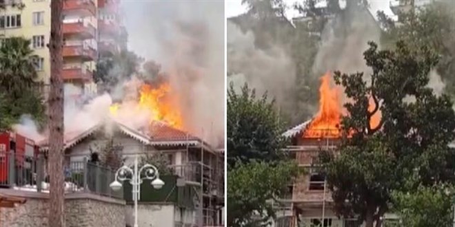 Bursa'da tarihi Ormancılık Müzesi'nin çatısında yangın