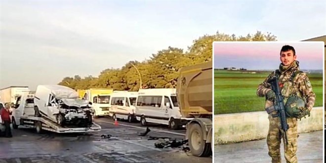 İdlib'den Tekirdağ'a izne gelen uzman çavuş, kazada vefat etti