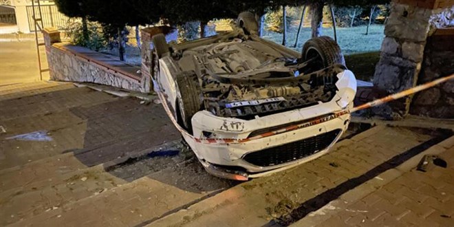 Navigasyon merdivenlere yönlendirince takla attı! İşte o anlar