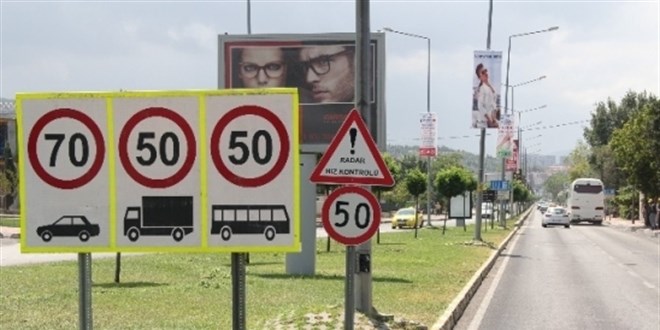 Samsun'da hız limitleri yeniden düzenlendi