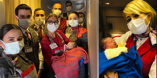 THY uçağında, yerden 10 bin metre yükseklikte doğum