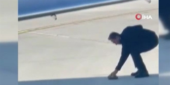 Pistte kaplumbağa gören duyarlı pilot teknisyeni uyardı