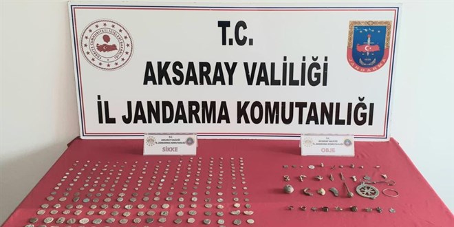Aksaray'da tarihi eser niteliğinde 279 obje ele geçirildi