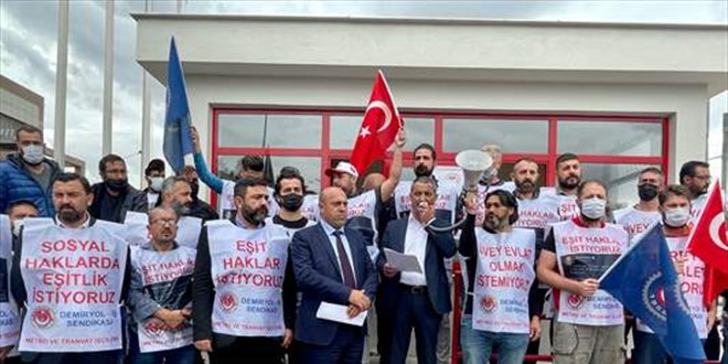 �zmir'de metro ve tramvay �al��anlar� grev karar� ast�