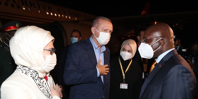 Türkiye Cumhurbaşkanı Erdoğan Angola'ya gitti