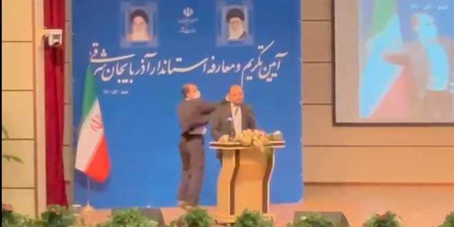 İran'da Doğu Azerbaycan'ın yeni valisine bir asker tokat attı