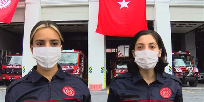 stanbul'un kadn itfaiyecileri grev banda