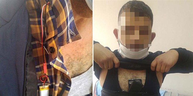 Girdikleri ehliyet sınavında, kopya düzeneği ile yakalandılar