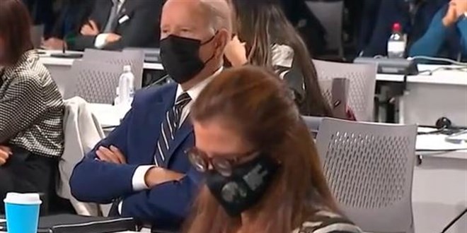ABD Başkanı Biden, iklim konferansında uyudu