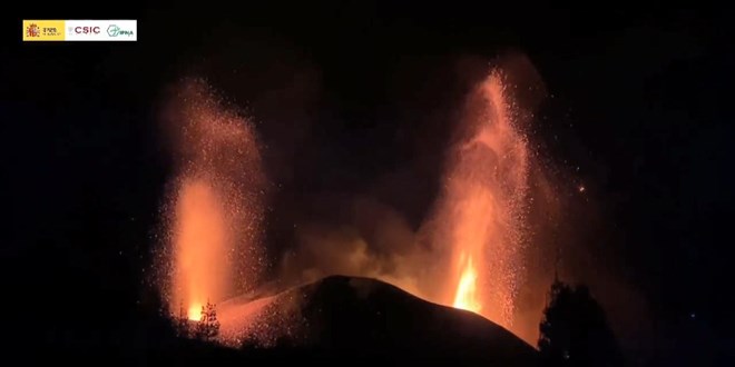 La Palma'da yanardadan lav ak devam ediyor